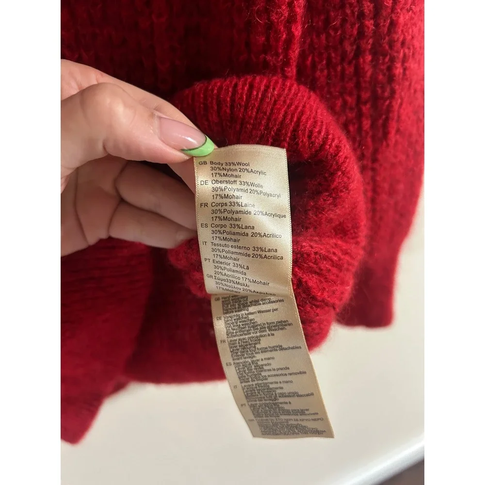 Scotch & Soda Deep V Neck Sweater in Red sz S